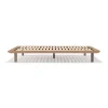 Lit plateforme large double en noyer