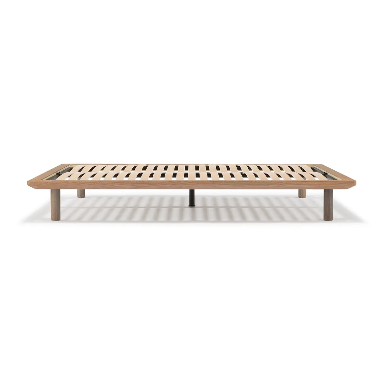 Lit plateforme super king en noyer