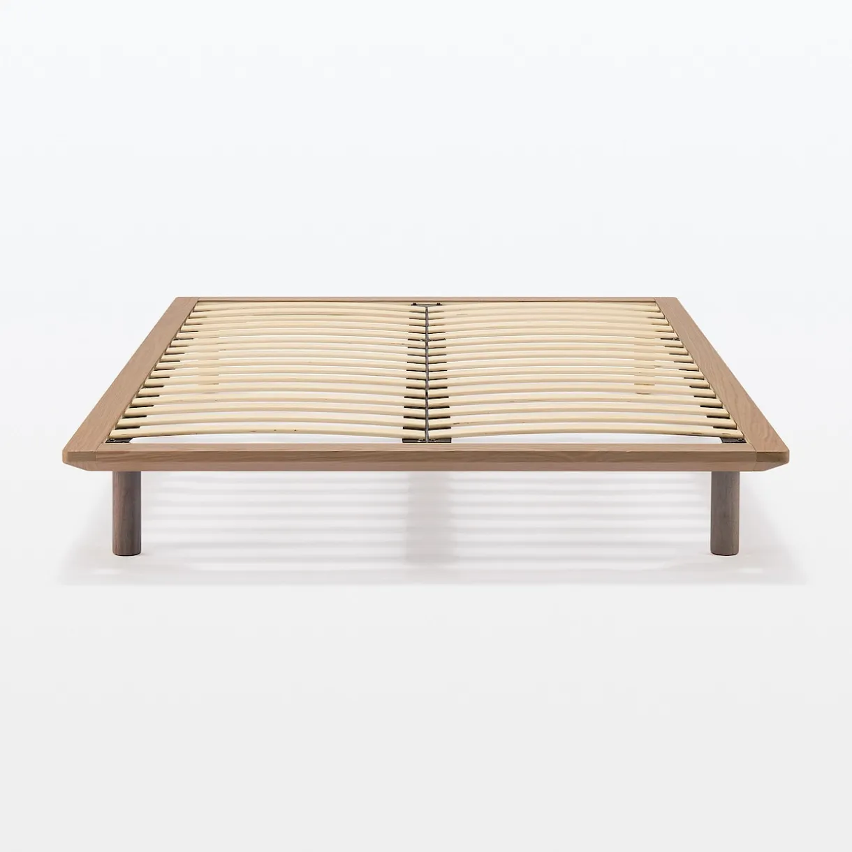 Lit plateforme super king en noyer