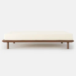 Lit plateforme super king en noyer