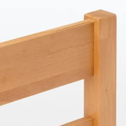Lit simple plaqué en bois d'hévéa