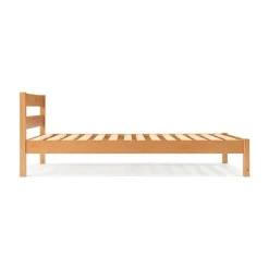 Lit super king plaqué en bois d'hévéa