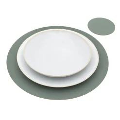 Lot de 4 dessous de verre en cuir recyclé, Eukalyptus