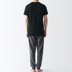 Lot de 2 t‐shirts col rond en coton sans couture latérale pour homme