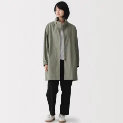 Manteau à capuche amovible déperlant pour femme
