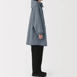 Manteau à capuche en nylon recyclé déperlant pour homme