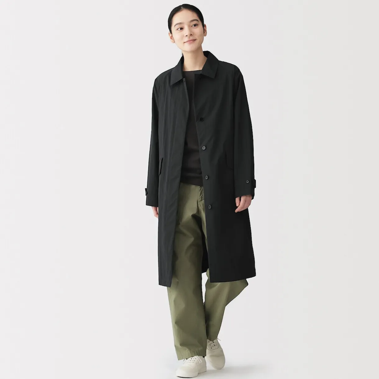Manteau à col montant déperlant pour femme