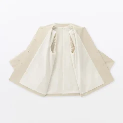 Manteau à col montant déperlant en sergé de coton pour femme