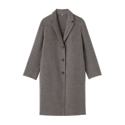 Manteau Chesterfield en mélange de laine mérinos pour femme