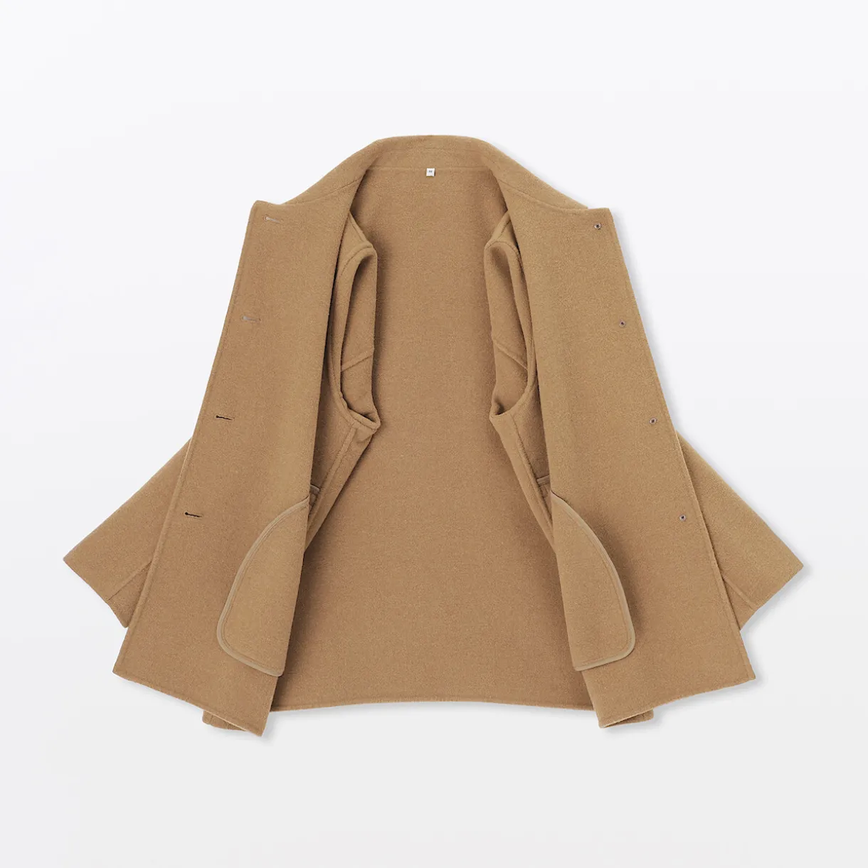 Manteau court en mélange de laine mérinos pour femme