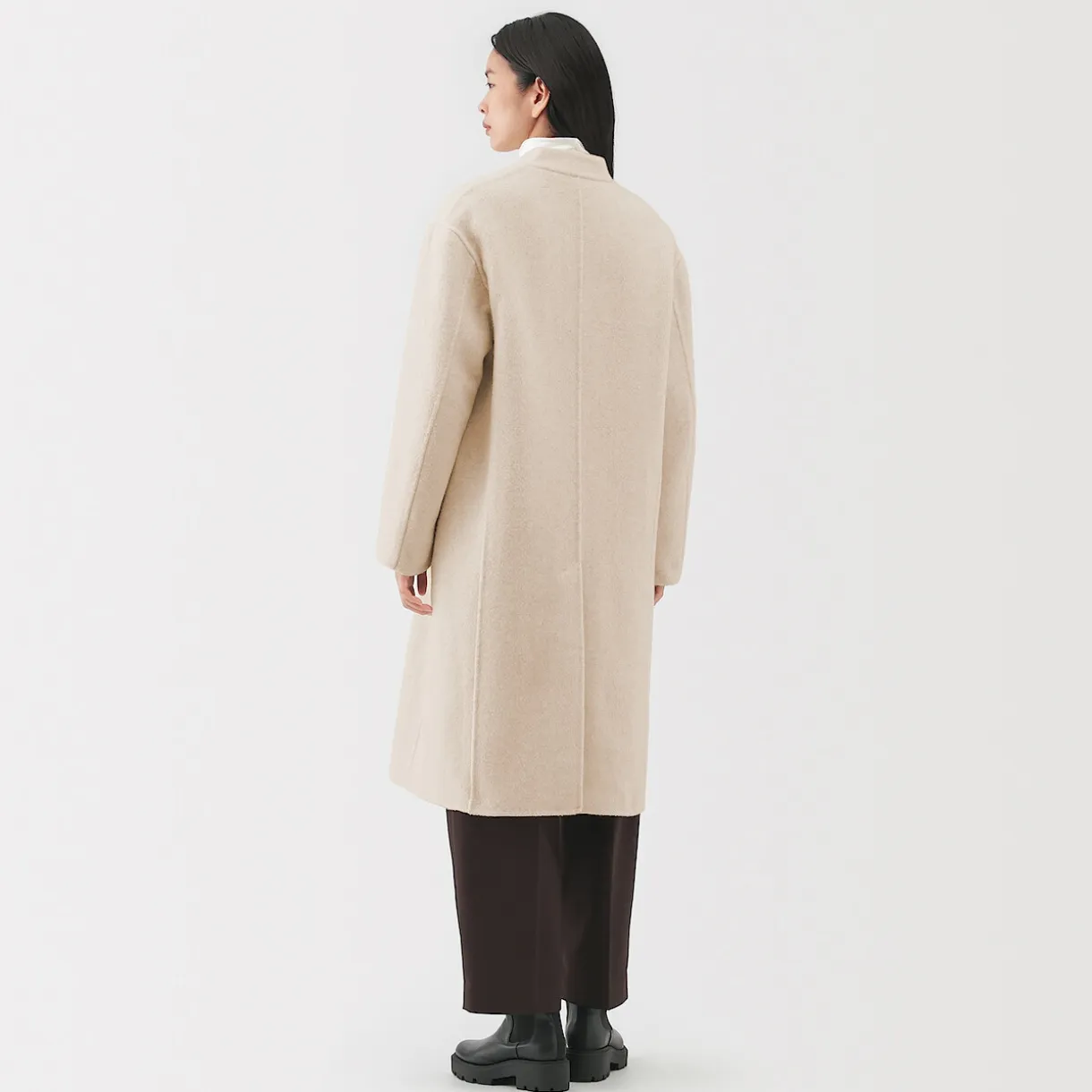 Manteau croisé en cachemire recyclé pour femme