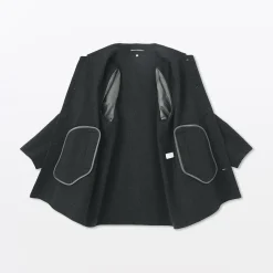 Manteau droit en cachemire recyclé pour homme