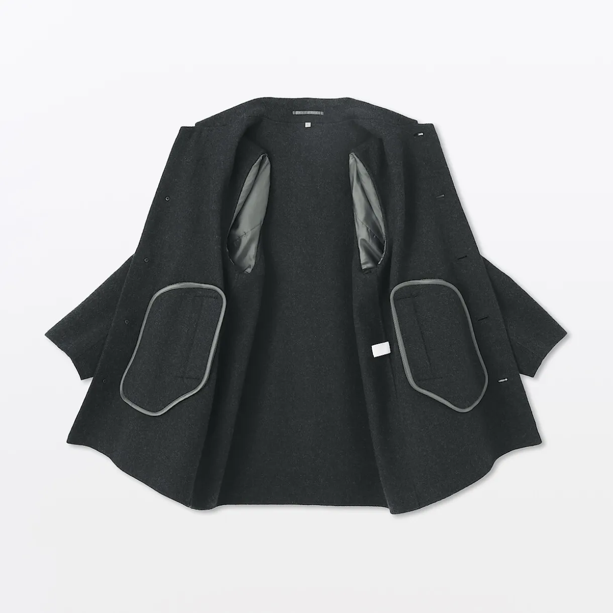 Manteau droit en cachemire recyclé pour homme