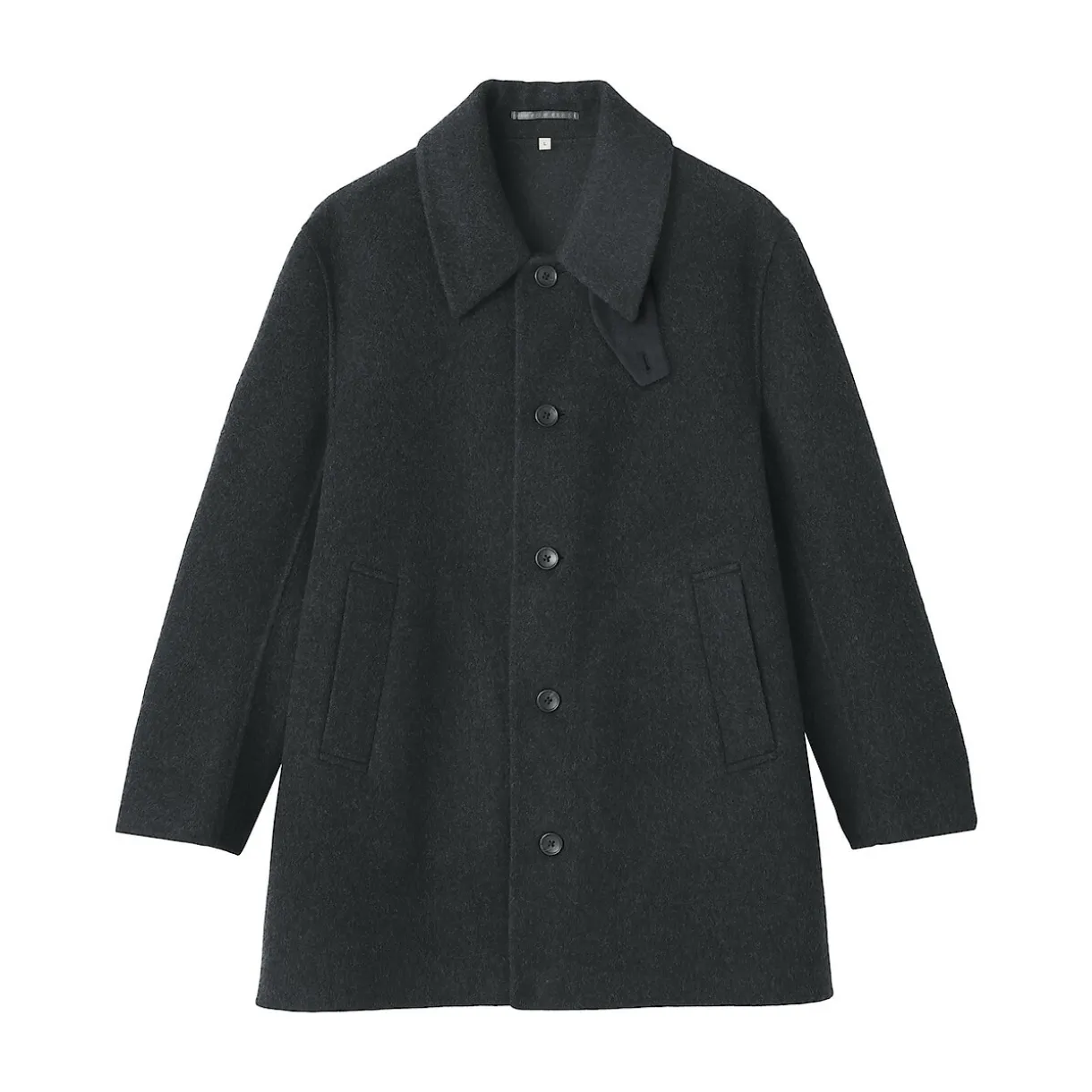 Manteau droit en cachemire recyclé pour homme