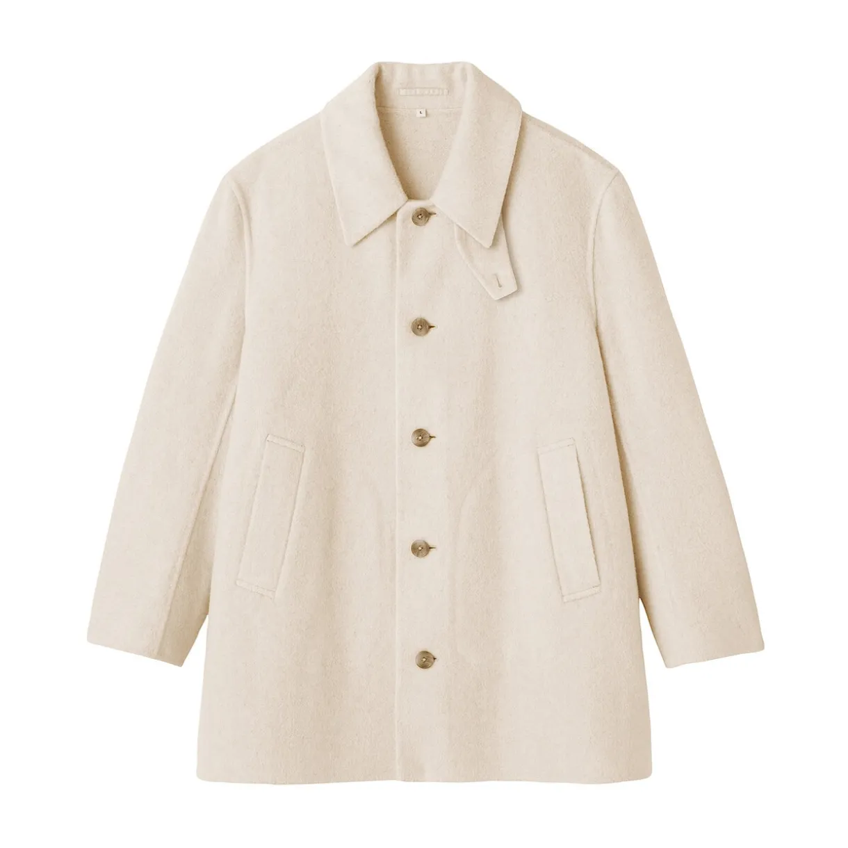 Manteau droit en cachemire recyclé pour homme
