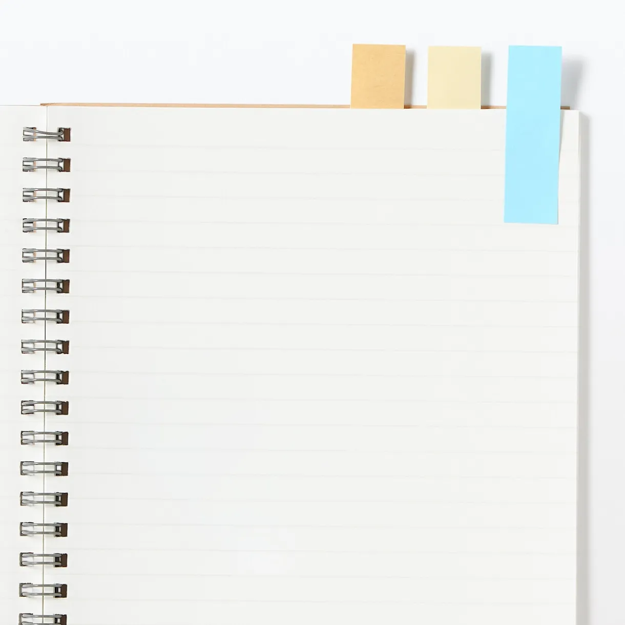 Notes autocollantes indexées ‐ Unies, lot de 5