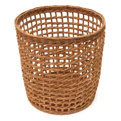 Panier rond en rotin à tissage ouvert L