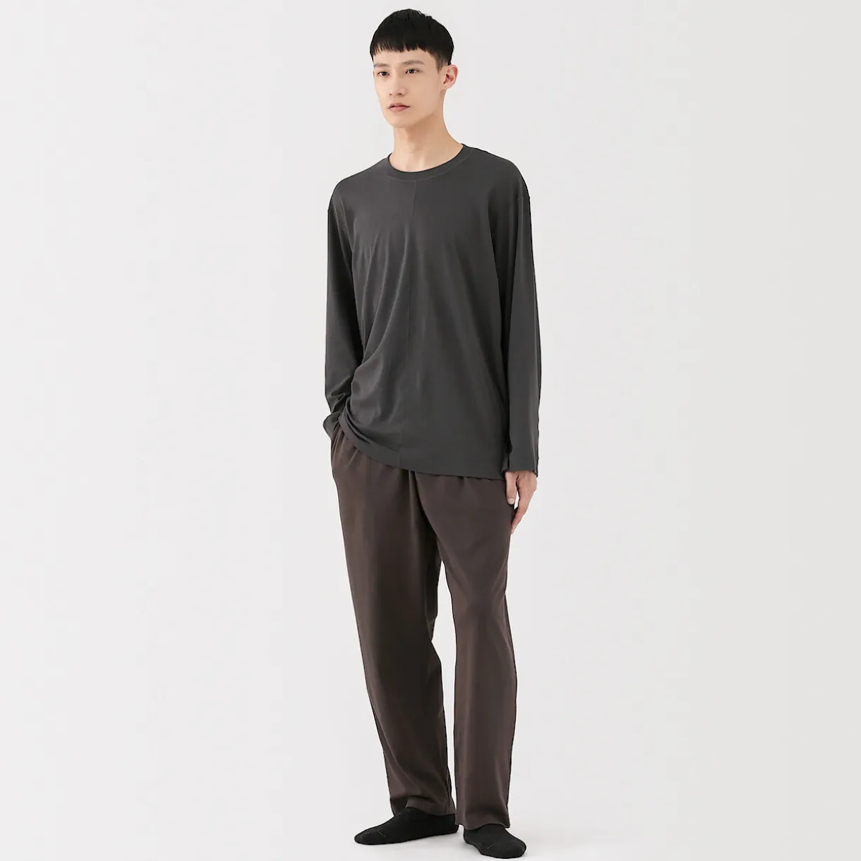 Pantalon à cordon en coton lisse unisexe