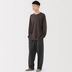 Pantalon à cordon en coton lisse unisexe