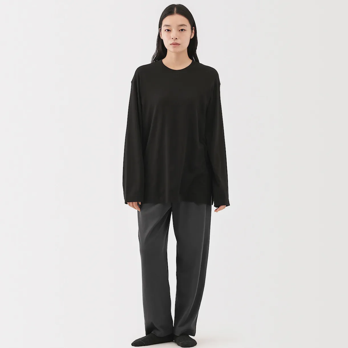 Pantalon à cordon en coton lisse unisexe