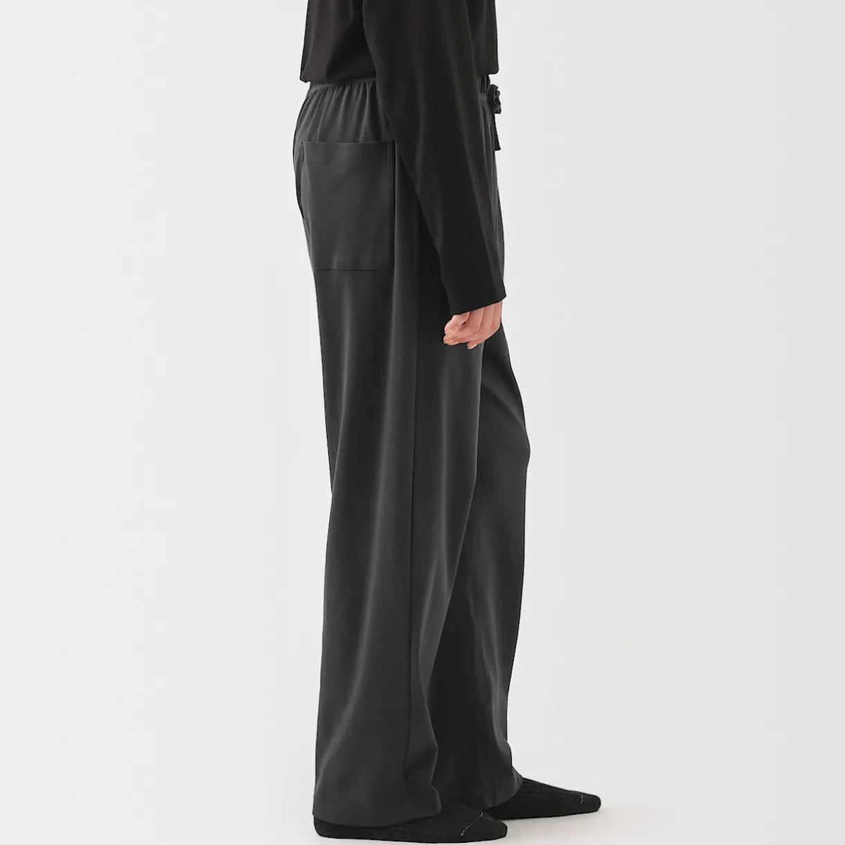 Pantalon à cordon en coton lisse unisexe