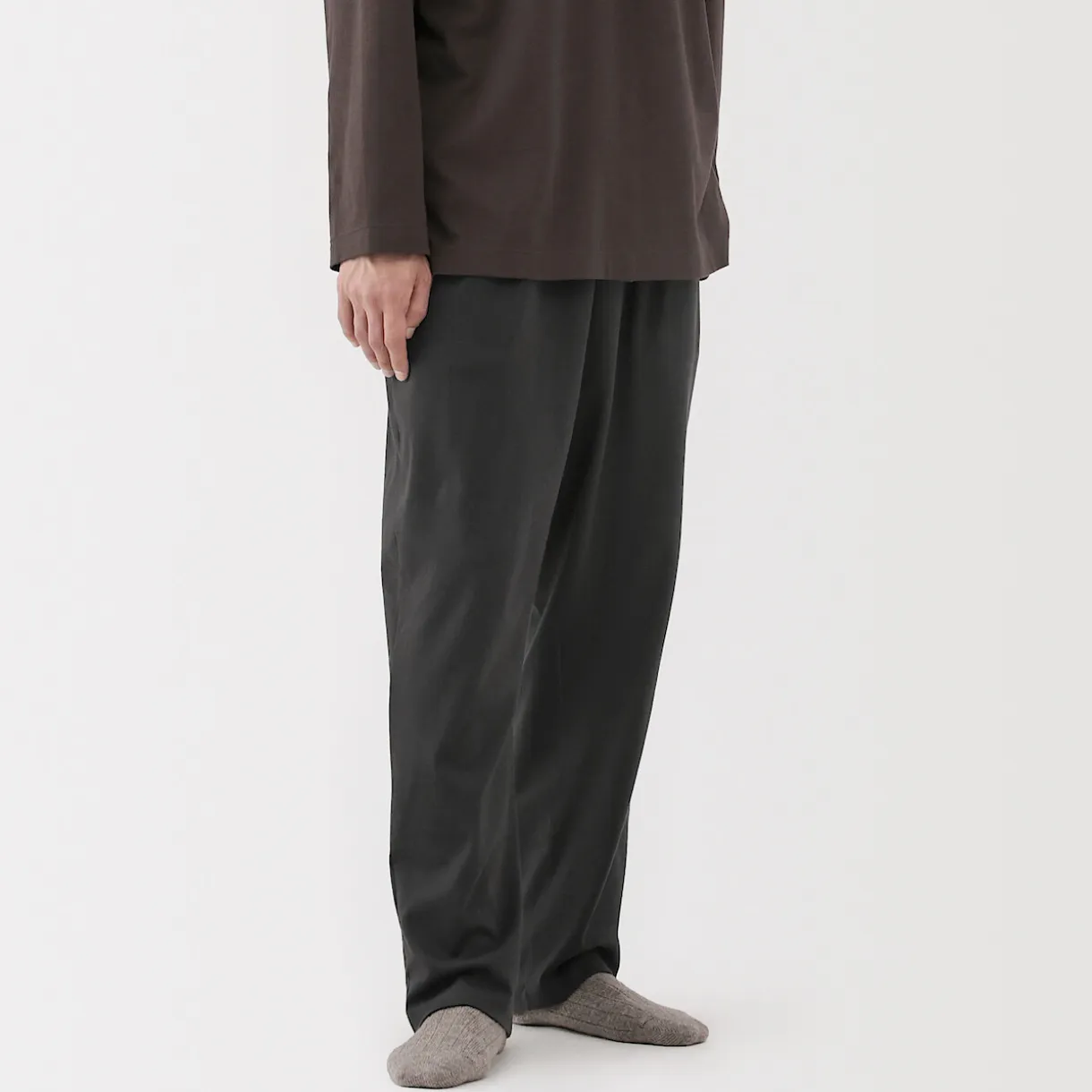 Pantalon à cordon en coton lisse unisexe