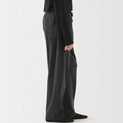 Pantalon à cordon en coton lisse unisexe