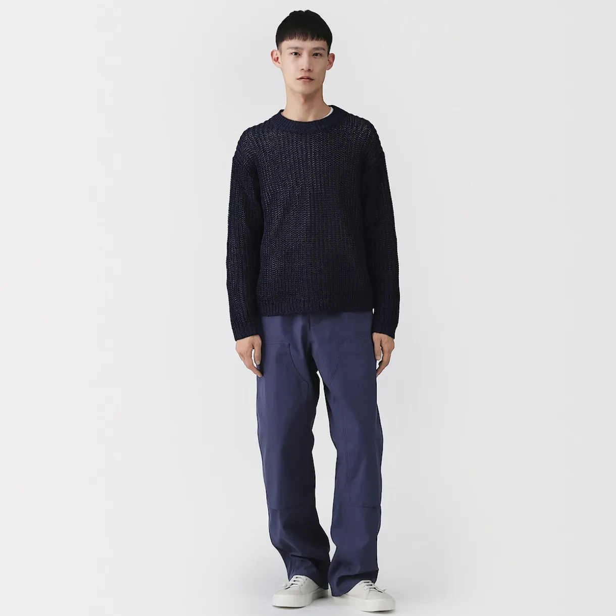 Pantalon aux genoux renforcés en toile de coton pour homme