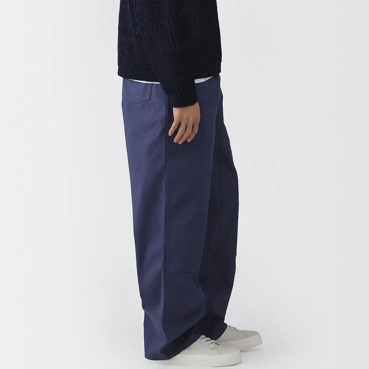 Pantalon aux genoux renforcés en toile de coton pour homme