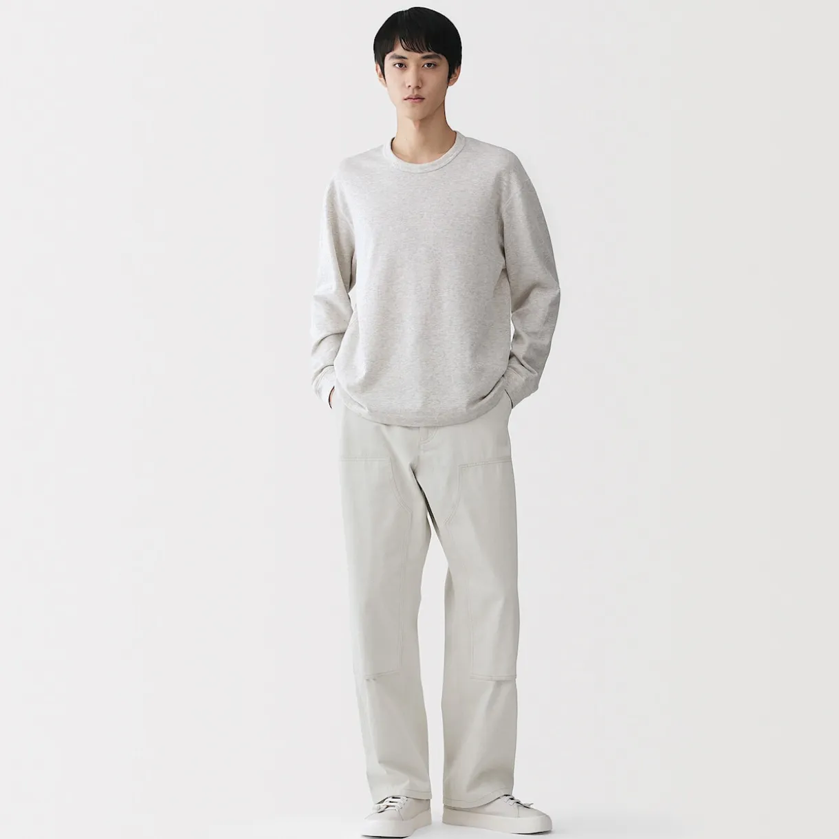 Pantalon aux genoux renforcés en coton recyclé pour homme