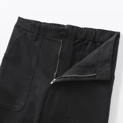 Pantalon avec motif de chevrons en coton pour femme