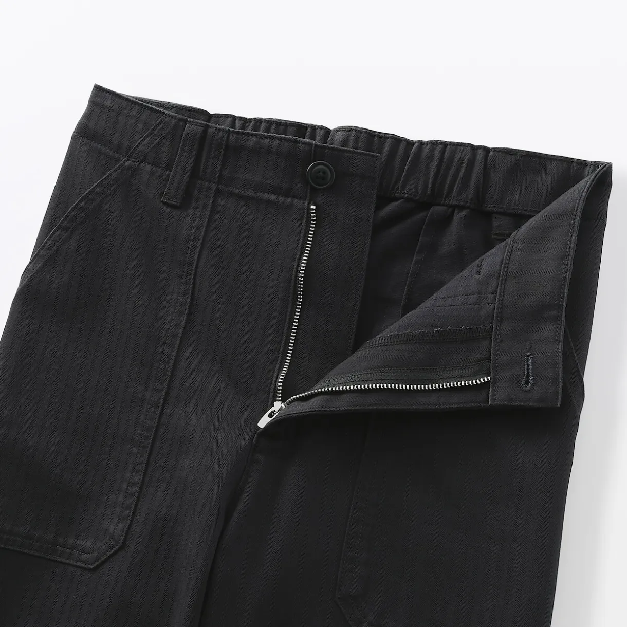 Pantalon avec motif de chevrons en coton pour femme