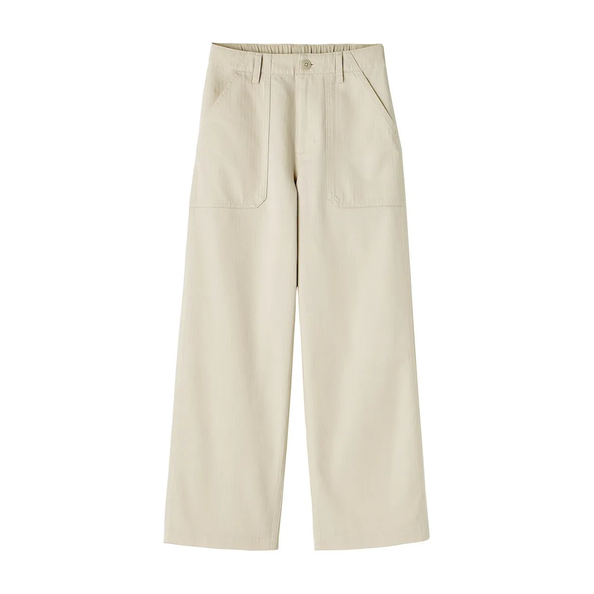 Pantalon avec motif de chevrons en coton pour femme