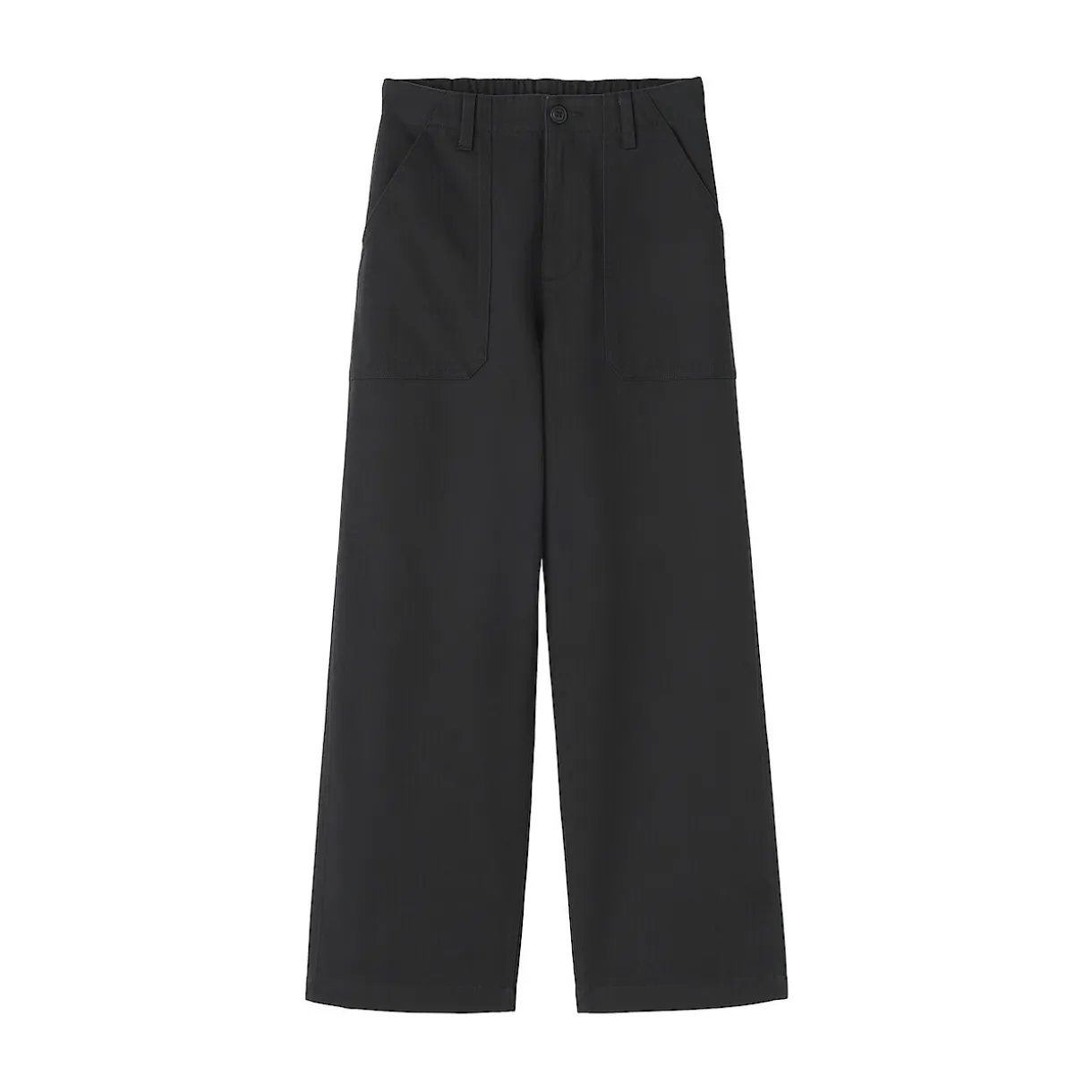 Pantalon avec motif de chevrons en coton pour femme