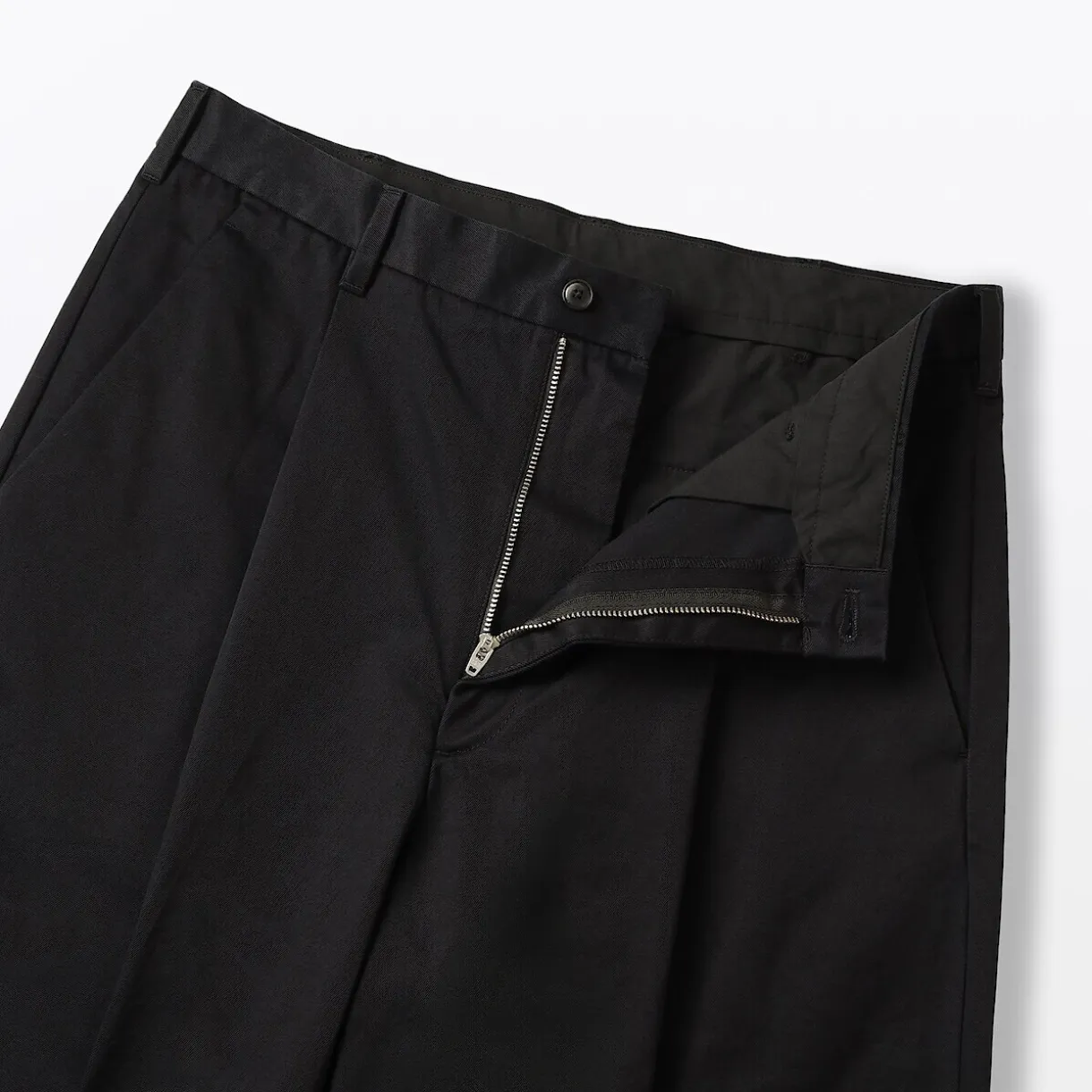 Pantalon Chino à pinces en coton stretch coupe wide homme