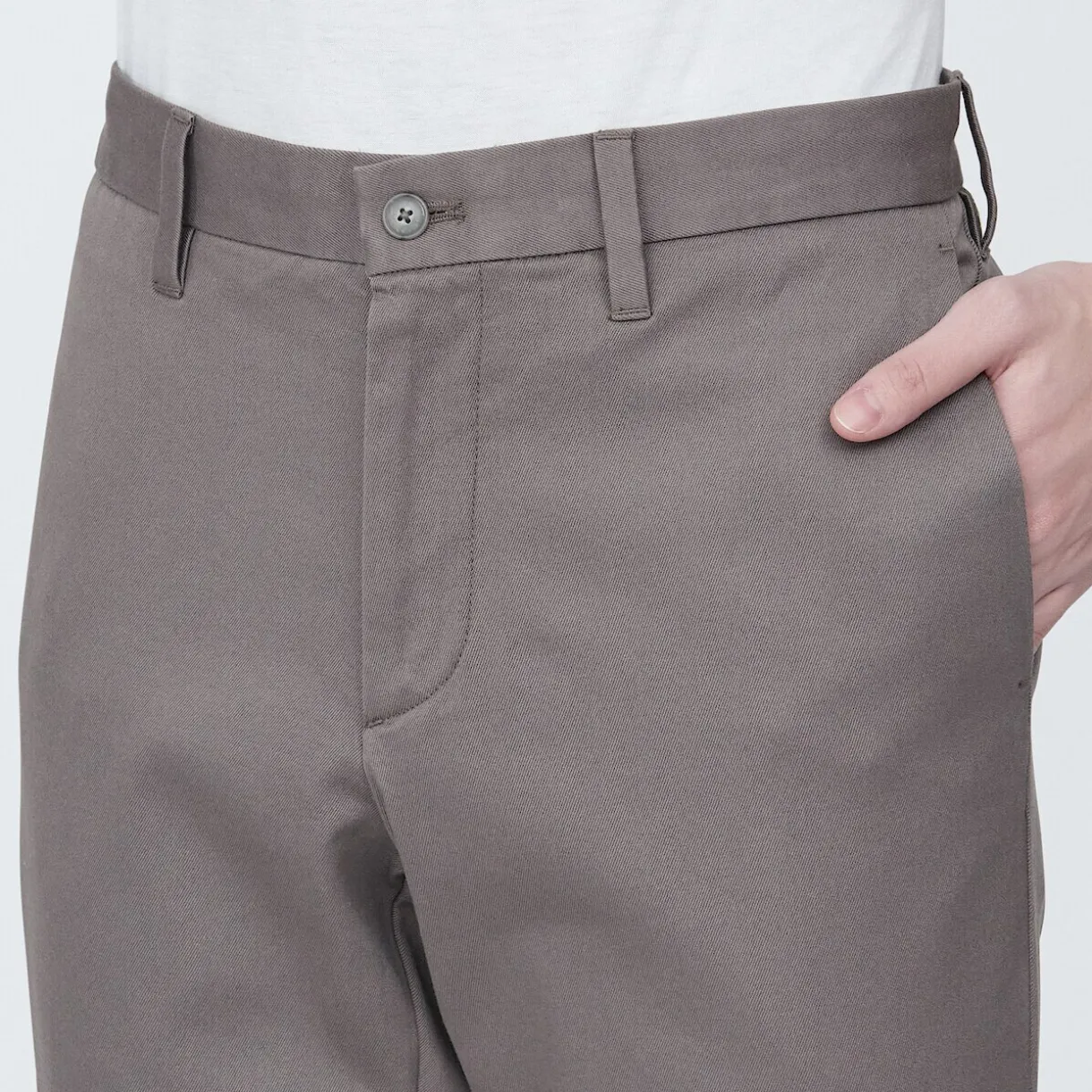 Pantalon Chino en coton stretch coupe slim pour homme