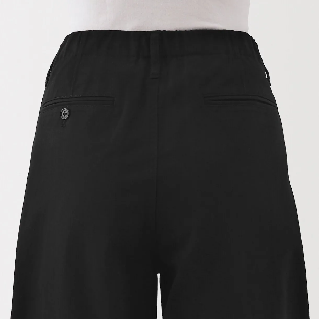 Pantalon chino long à pinces en coton coupe large pour femme