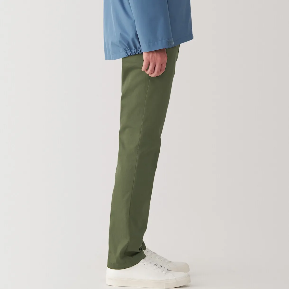 Pantalon Chino long en coton stretch coupe slim pour homme