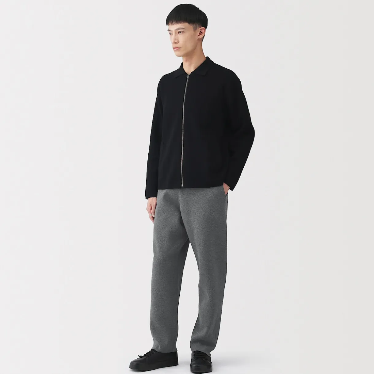 Pantalon confortable en maille côtelée Milano de coton pour homme