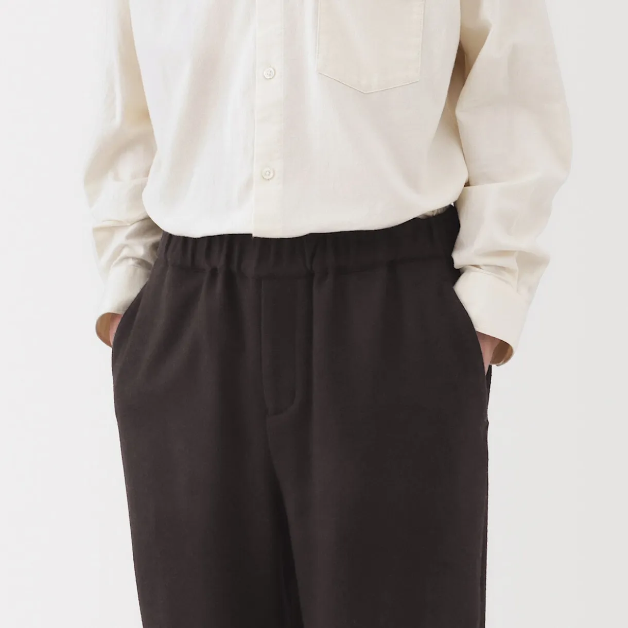 Pantalon confortable en mélange de cachemire recyclé pour homme