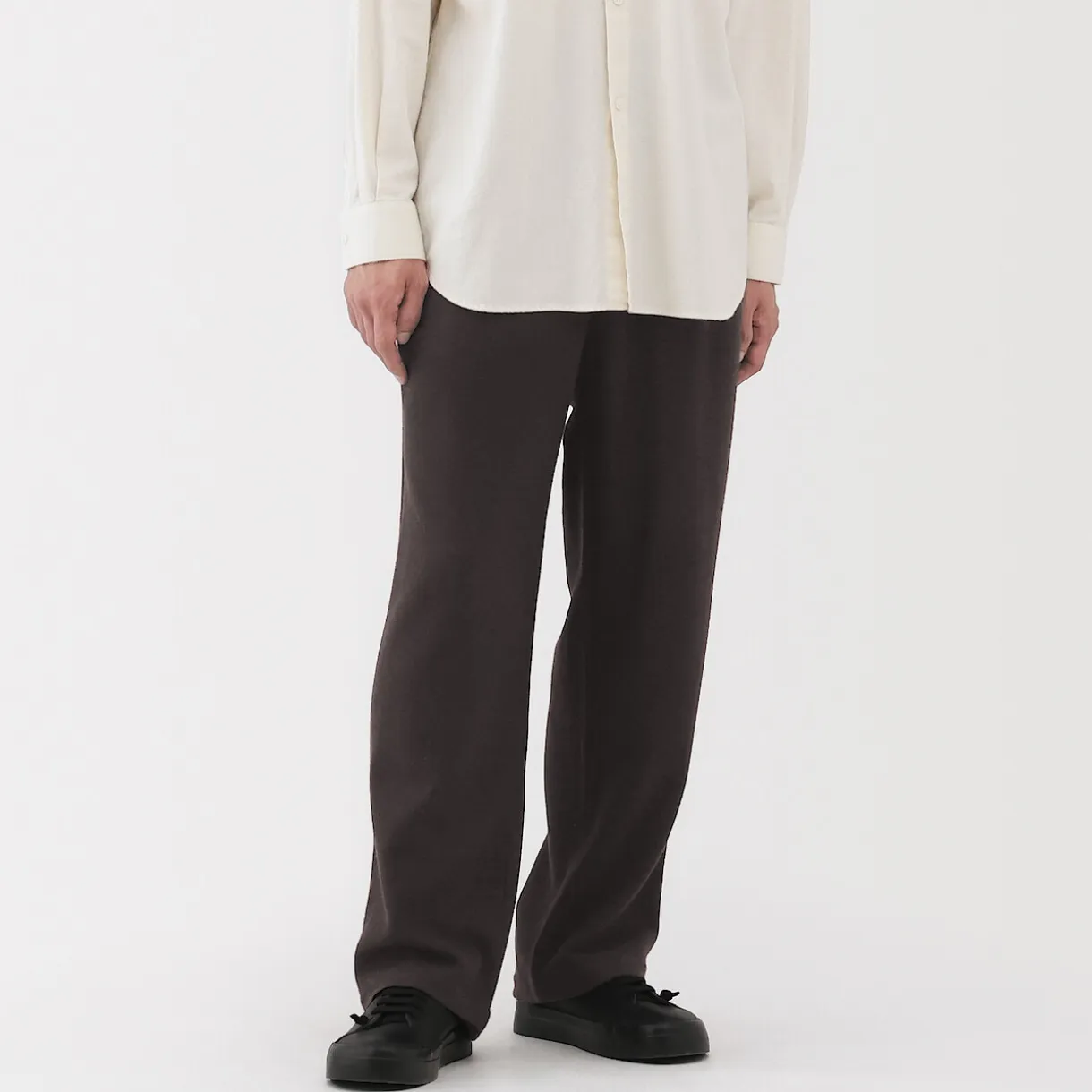 Pantalon confortable en mélange de cachemire recyclé pour homme
