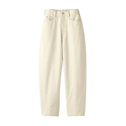 Pantalon coupe cocon en denim et kapok mélangé pour femme