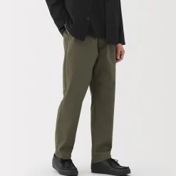 Pantalon coupe confortable en coton lavé pour homme