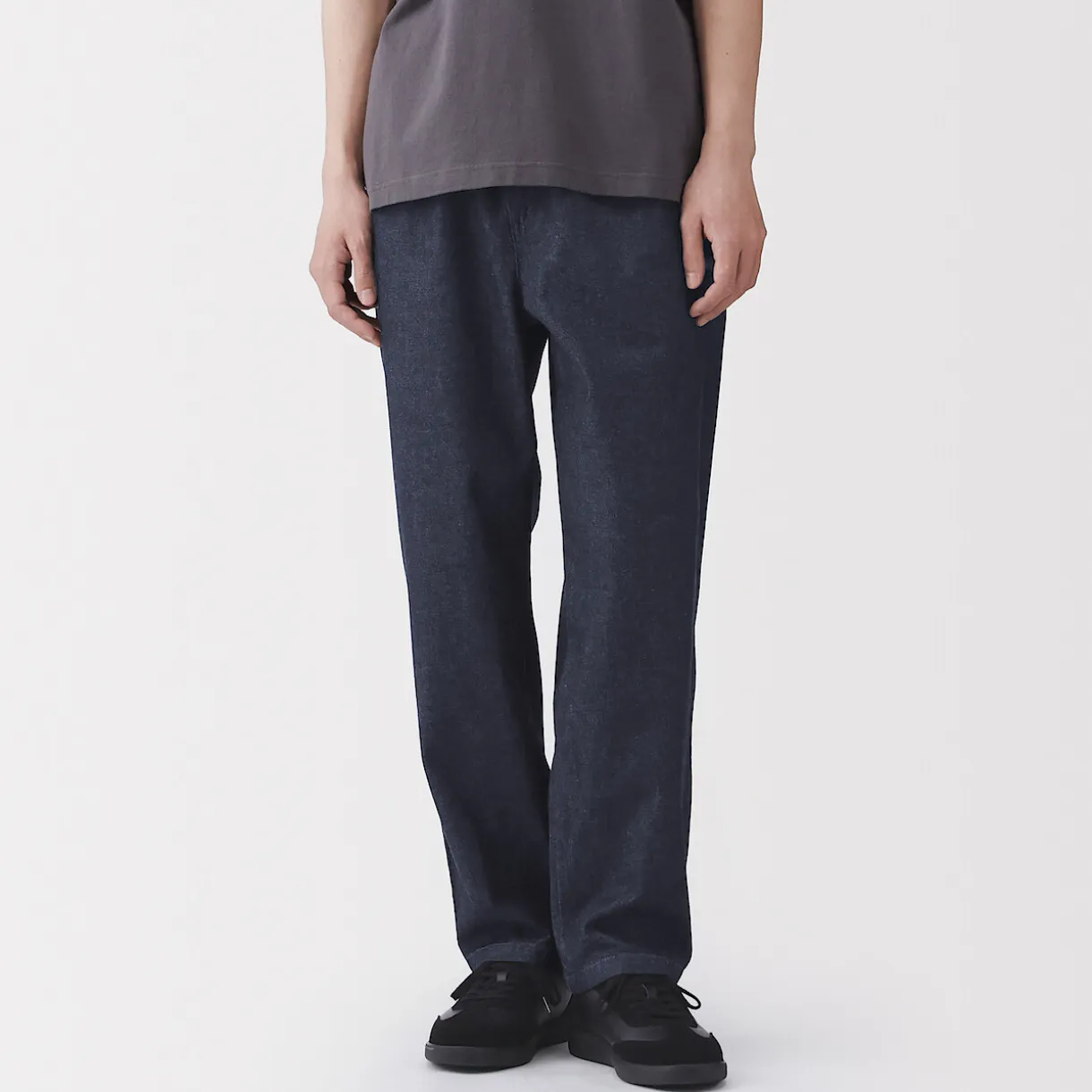 Pantalon coupe confortable en denim lavé pour homme ‐ Indigo