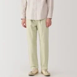 Pantalon coupe confortable en coton lavé pour homme