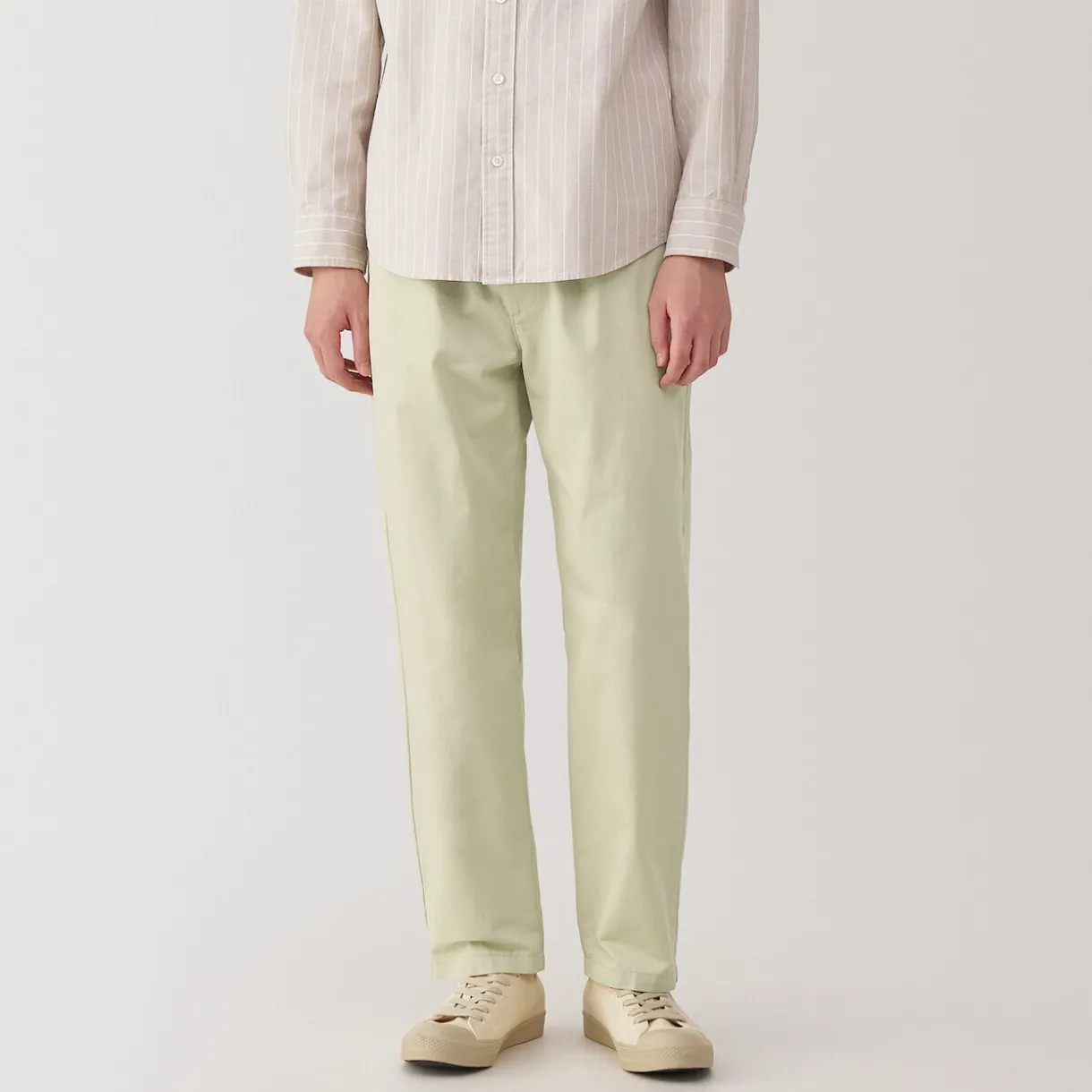 Pantalon coupe confortable en coton lavé pour homme