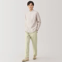 Pantalon coupe confortable en coton lavé pour homme