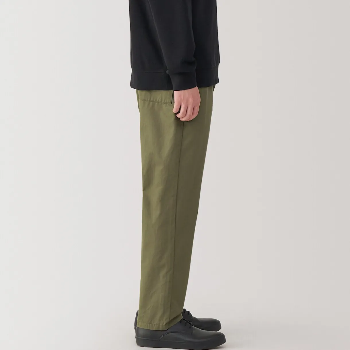 Pantalon coupe confortable en coton lavé pour homme