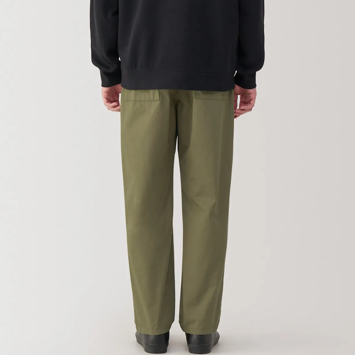 Pantalon coupe confortable en coton lavé pour homme