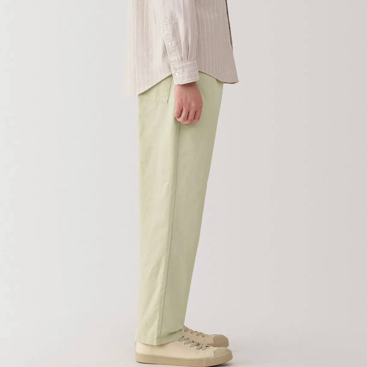Pantalon coupe confortable en coton lavé pour homme